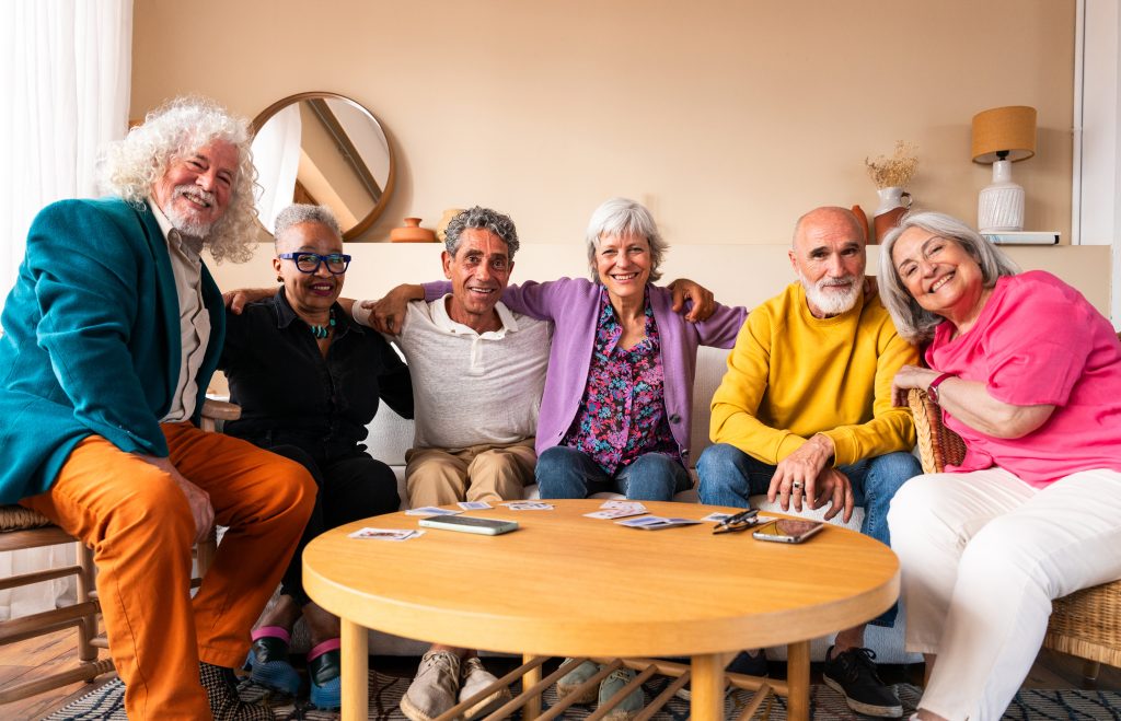 Group of senior pensioners